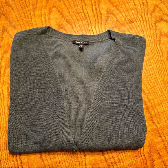 Eileen Fisher Open Front V-Neck Cardigan - Picture 12 of 14